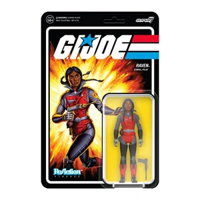 Image of SUPER7 G.I. Joe Raven Cobra Pilot 3.75 in Reaction Figure