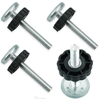 Image of 4 Packs Pressure Mounted Baby Gates Threaded Spindle Rods, Walk Thru Accessory M10 x 10MM Screw Bolts Kit for Stair Dog Gate Pet (Black)