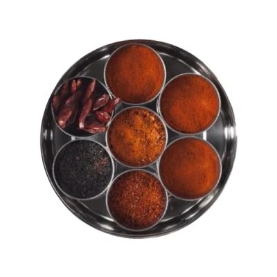 Image of Spice Kitchen International Chilli Collection includes 7 premium, selected chillies together with a stainless steel storage tin