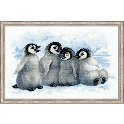 Image of Riolis Cross Stitch Kit 1323 Funny Penguins