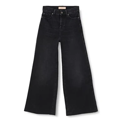 Image of 7 For All Mankind Women&#039;s Zoey Luxe Vintage with Raw Cut Jeans, Black, Regular