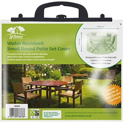 Image of Netagon Waterproof Outdoor Garden Furniture Protection Table &amp; Chairs Patio Set Cover Green (Small Round H: 940mm x D: 1400mm)