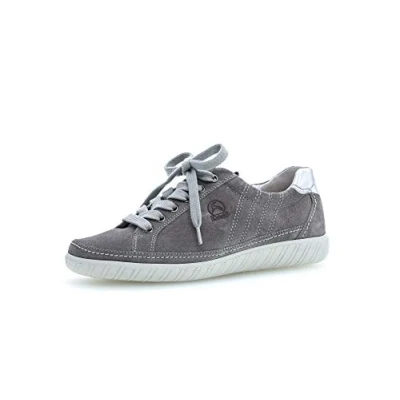 Image of Gabor women&#039;s low shoes, trainers, loose insert, moderate extra width (G). Grey Size: 4 UK