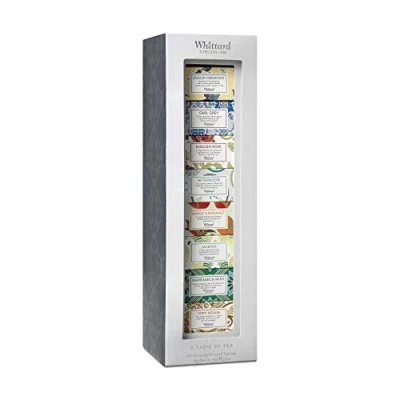 Image of Whittard of Chelsea Tea Discoveries A Taste Gift Set for Men &amp; Women Collection Black Green Teas Suitable Vegans Vegetarians 8 Flavours x 5 Teabags