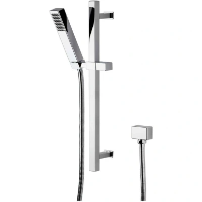 Image of Hudson Reed A3181 Kubix ǀ Modern Bathroom Square Slide Rail Kit, 684mm x 118mm, Chrome