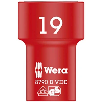 Image of Wera 8790 B Zyklop VDE 3/8&quot; Drive Socket, 19 x 46 mm, 05004963001