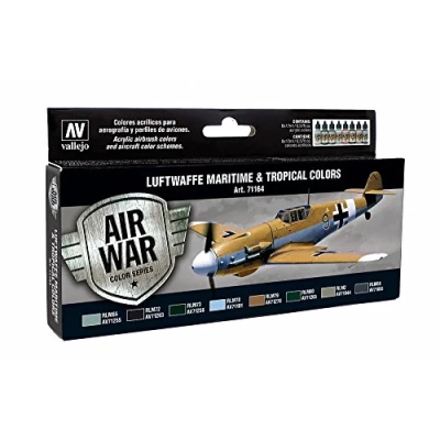 Image of Vallejo Model Air Set Luftwaffe Maritime and Tropical Colors,17 ml (Pack of 8)