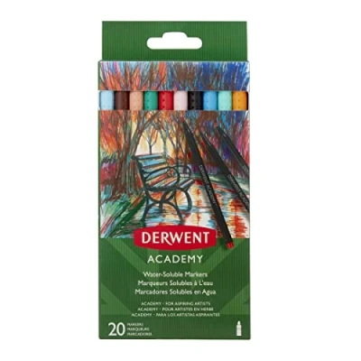 Image of Derwent Academy Watersoluble Markers, Set of 20, 98202