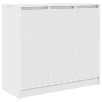Image of vidaXL Sideboard White Engineered Wood Storage Cabinet 85x34x76 cm Modern Multi Functional Buffet with Doors &amp; Shelves for Living Room, Kitchen, Office