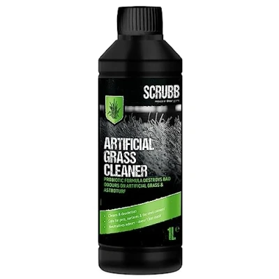 Image of SCRUBB Artificial Grass Cleaner, Natural, Probiotic, Enzyme Cleaner for Fake and Astroturf, Super Concentrate, Deodoriser Restorer, 1L