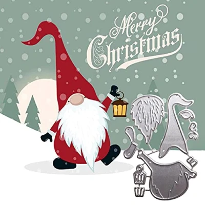 Image of Cutting Dies for Card Making, Nativity Metal DIY Scrapbooking Embossing Paper Cards Photo Album Craft Decor Stencil Greeting Cards/Invitation Decoration (Xmas Gnome)