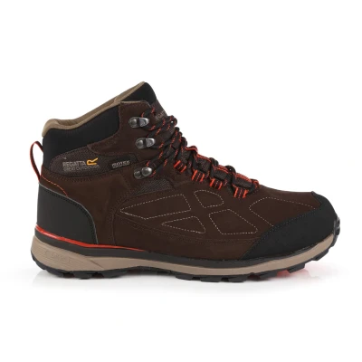 Image of Regatta Mens Samaris Suede Walking Ankle Boots 10 UK Brown