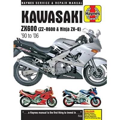 Image of Kawasaki ZX600 (ZZ R600 &amp; Ninja ZX6) (90 06) Haynes Repair Manual (Paperback)