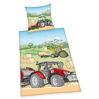 Image of Herding Bedding Set, Cotton, Multicoloured, 140 x 200 cm