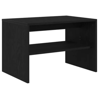 Image of vidaXL TV Cabinet Media Unit Console Black Oak Engineered Wood Versatile Dual Function Design for Living Room Ample Storage Space with Shelf 60x40x40 cm