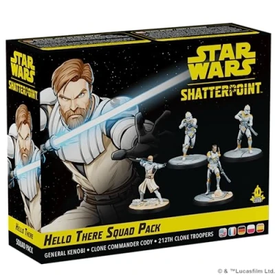 Image of Atomic Mass Games Star Wars Shatterpoint: Hello There General Obi Wan Kenobi Squad Pack Miniatures and Card Game Ages 14+ 2 Players 90 Minutes Playing Time