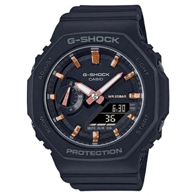 Image of Casio Unisex 46.00mm Quartz Watch with Black Analogue Digital dial and Resin Strap GMA S2100 1AER