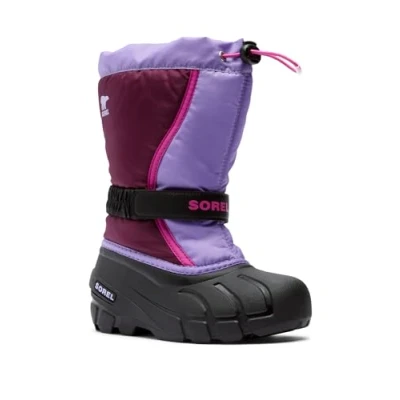 Image of Sorel Unisex Child Flurry Boot, Purple Dahlia/Paisley Purple, 1 Big Kid