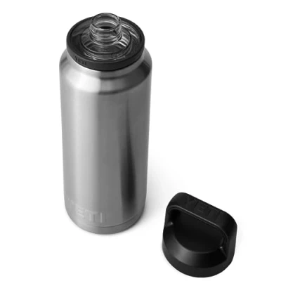 Image of YETI Rambler Bottle Chug, Vaccum Insulated Stainless Steel with Chug Cap, Steel, 36 oz (1065 ml)