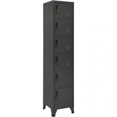 Image of vidaXL Locker Cabinet Anthracite 38x40x180 cm Steel