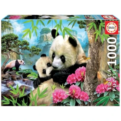 Image of Educa 17995 1000 Pandas Puzzle, Varied