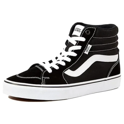 Image of Vans Women&#039;s WM Filmore Hi Sneaker, (Suede/Canvas) Black/White, 5 UK