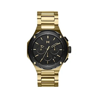 Image of MVMT Chronograph Quartz Watch for Men with Gold Colored Stainless Steel Bracelet 28000150 D
