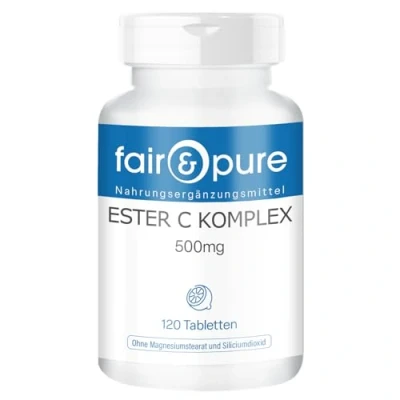 Image of Fair &amp; Pure® Ester C 500mg Vitamin Vegan Contains flavonoids 120 Tablets
