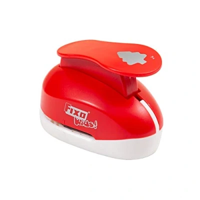 Image of Fixo Punches with Shapes, Christmas Tree, Jumbo, Red