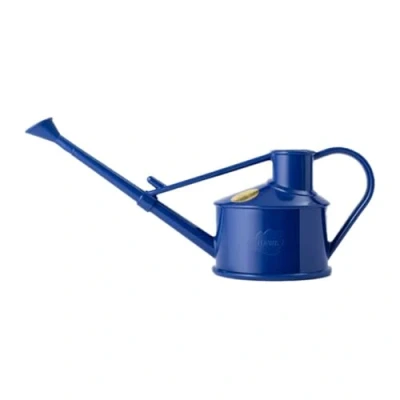 Image of Indoor Plastic Watering Can The HAWS Langley Sprinkler One Pint Pot Waterer Fine Spray Rose Blue