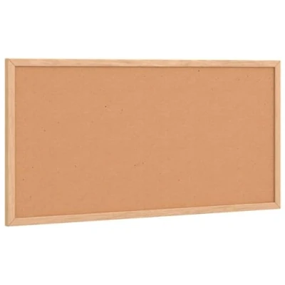 Image of vidaxl Cork Board Notice/pin Solid Pine Wood Frame 60x30 cm for Home/Office/Classroom Versatile Installation memo/Organization
