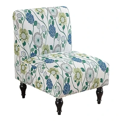 Image of JHLD Stretch Armless Accent Chair Covers, Spandex Slipcovers Printed Soft With Elastic Bottom Non Slip Armchair Covers For Living Room N 1 Piece