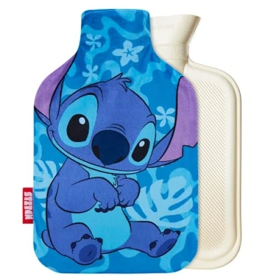 Image of Disney Stitch Hot Water Bottle with Soft Cover 1.7L Capacity Gifts (Blue Stitch)