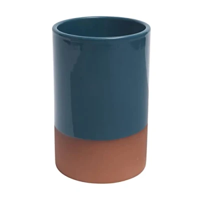Image of Dexam Sintra Glazed Terracotta Wine Cooler Ink Blue
