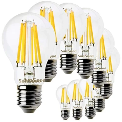 Image of SUNSEED 10 X E27 10W (Equivalent to 83W) Sapphire Filament LED GLS Light Bulb A60 Neutral White 4000K