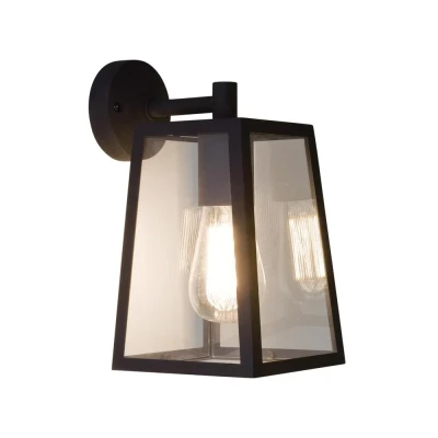 Image of Calvi 1 Light Outdoor Wall Black, E27