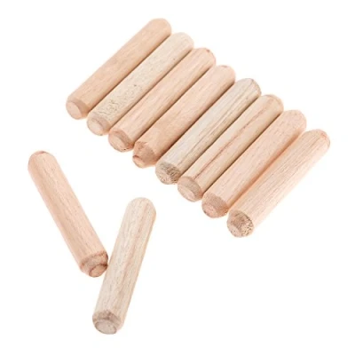 Image of 100pcs Woodworking Hardwood Round Dowel Pins Wooden Craft Rods Furniture Fitting Tools 8x40mm(DXL)/0.32&quot;x1.57&quot;