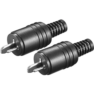 Image of 2 Pin DIN Hi Fi Speaker Plug Cable Audio Connector PACK of Screw Connections