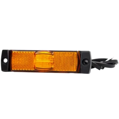 Image of SIDE MARKER RED 4 LED SPELLED CABLE 12/24V 130 X 32 15 mm. 116