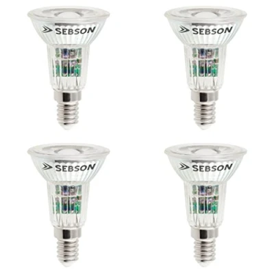 Image of SEBSON E14 LED Light Bulb 5W Warm White 3000K 4 Pack 50W Replacement for Bulb, 420lm, 46º Beam Angle Spotlight Small Screw, Non dimmable
