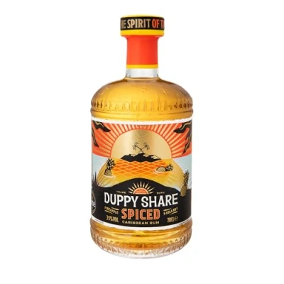 Image of The Duppy Share Spiced Caribbean Rum Based Spirit Drink 70cl (ABV 35%) An Award Winning Blend of 2 Year Aged Rums Uniquely Complex Golden Perfect for your Favourite Cocktail