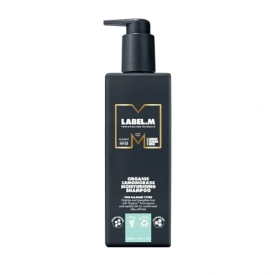 Image of LABEL.M Organic Lemongrass Moisturising Shampoo 300ml With Recyclable Pump