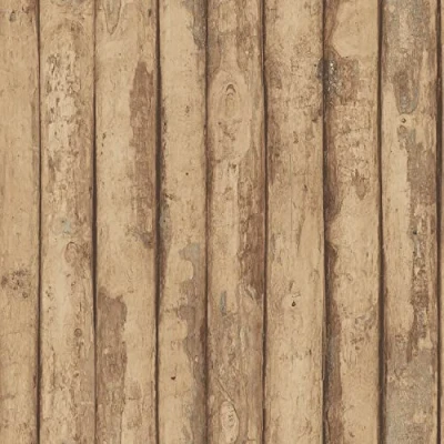 Image of Galerie FH37536 Homestyle Wooden Logs Wallpaper, Brown, 10m x 52.8cm
