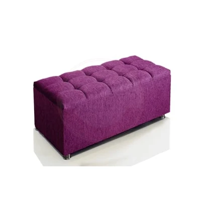 Image of OTTOMAN STORAGE BOXES TOY BOX BLANKET WITH LIDS (PURPLE)