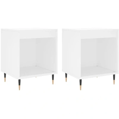 Image of vidaXL Bedside Cabinets 2 pcs White 40x35x50 cm Engineered Wood
