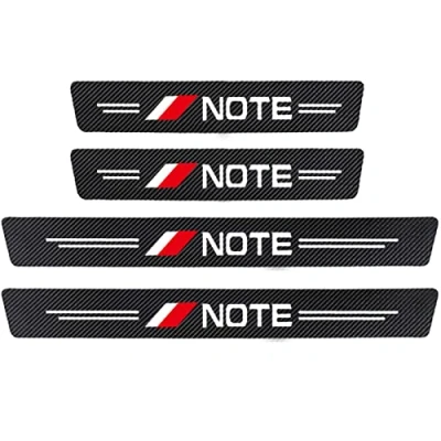 Image of EAGLEG 4pcs Door Sills Scuff Plate Sticker for Nis san, Carbon Fiber Car Sill Protector Film Welcome Pedal Guards Strip Styling Accessories, Note