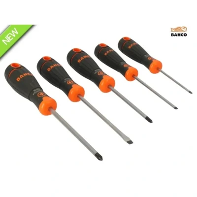 Image of Bahco B219.005 &quot;Fit&quot; Slotted/Ph Screwdriver Set, Multi Colour