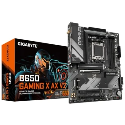 Image of Gigabyte B650 GAMING X AX V2 Motherboard Supports AMD Ryzen 8000 CPUs, 8+2+2 Phases Digital VRM, up to 8000MHz DDR5 (OC), 1xPCIe 5.0 + 2xPCIe 4.0 M.2, Wi Fi 6E 802.11ax, 2.5GbE LAN, USB 3.2 Gen 2