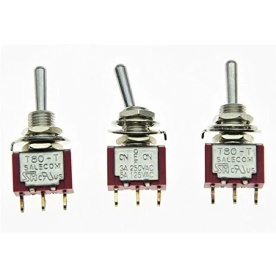 Image of SALECOM 3x SPDT 3 Position ON OFF Guitar Mini Toggle Switch Car/Boat Switches