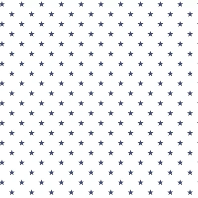 Image of Galerie G23101 Deauville 2, Multi Star Design Wallpaper, White/Navy Blue, 10m x 53cm